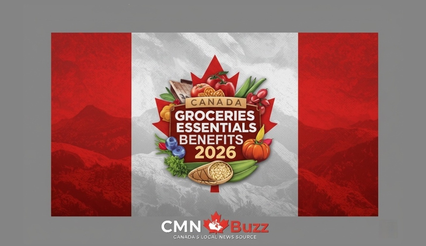 Official announcement of Canada Groceries and Essentials Benefit 2026 showing $950 financial relief for Canadians, including seniors, single parents, and people with disabilities.