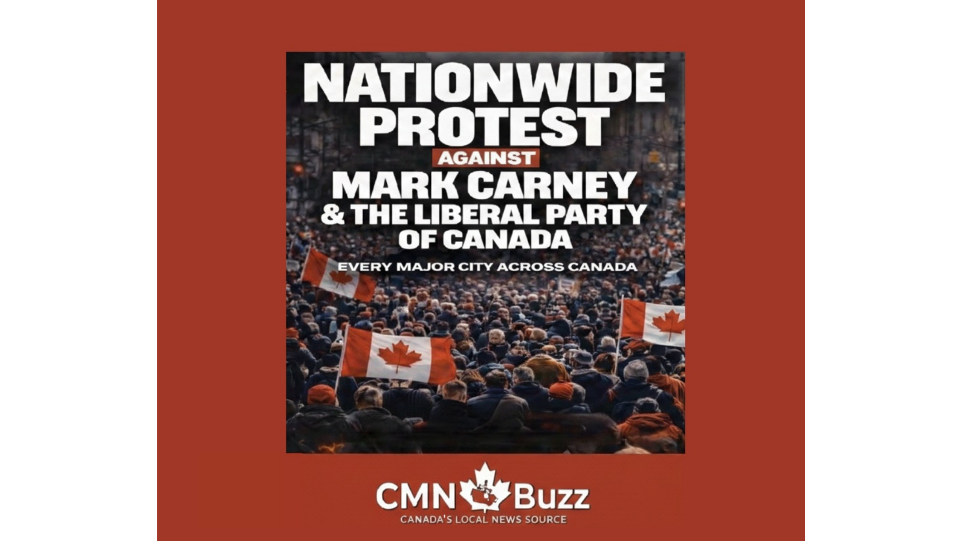 Nationwide protest in Canada against PM Mark Carney and inflation on January 31