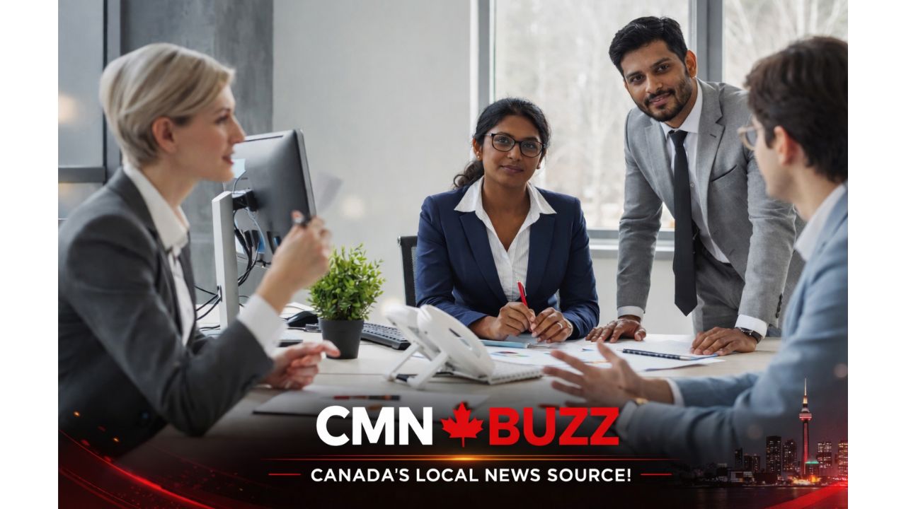 Indian professionals working in a Canadian office representing high salary non-IT job opportunities for Malayalees in Canada