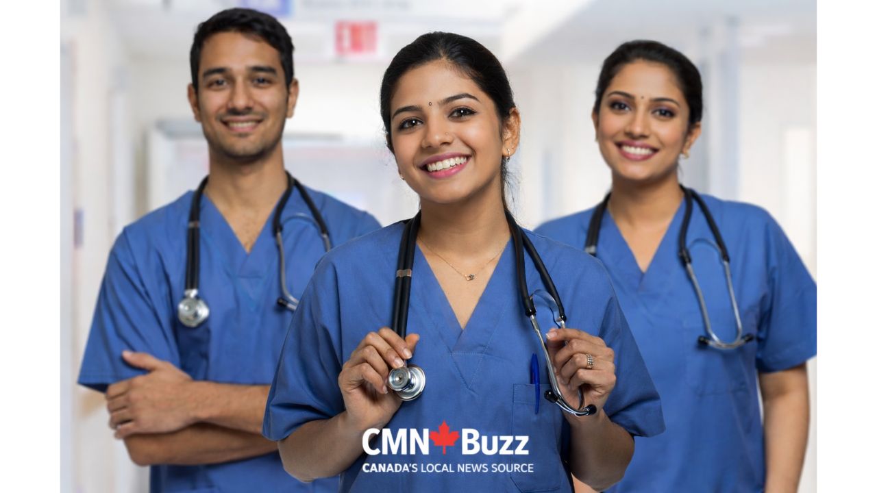 South Asian nurses working in a Canadian hospital amid rising healthcare job demand in 2026