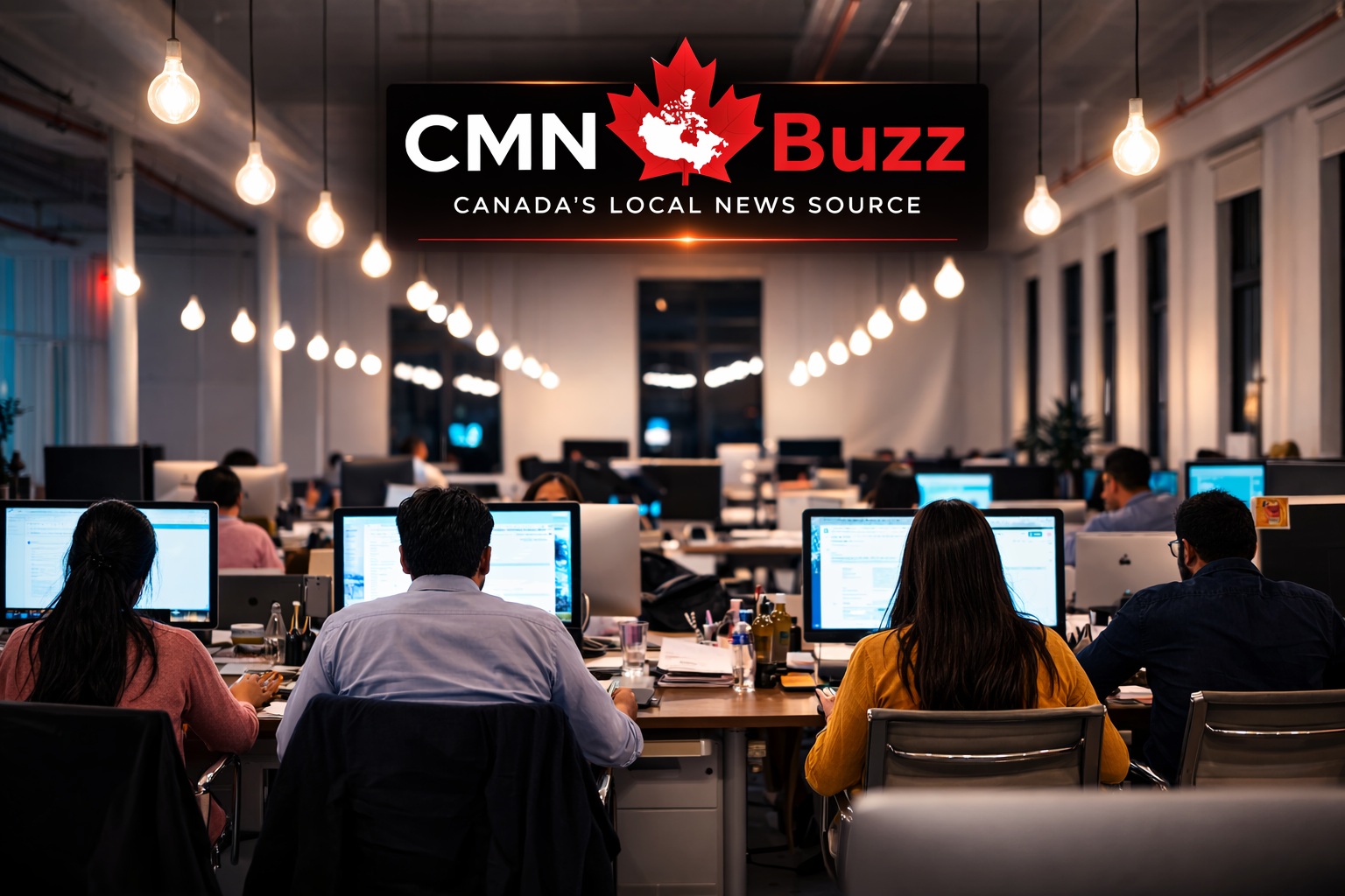 Office professionals working in Canada representing LMIA-exempt work permit jobs and immigration pathways